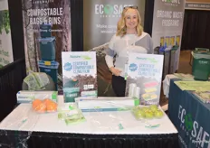 EcoSafe Zero Waste Inc. had Cara Anderson demonstrate the use of their compostable cling film and bags.